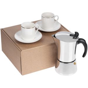 Подарочный набор Coffee First для тех, кто не представляет утро без чашки крепкого свежесваренного кофе.В наборе 2 чайных пары, кофеварка. Емкость...