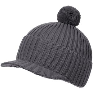 Однослойная вязаная кепка Peaky — оригинальный и практичный головной убор из мягкой акриловой пряжи. Поставляется в пакете с липким краем.