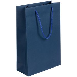 Пакет из бумаги Gentleman Blue, 150 г/м². Выдерживает вес до 2 кг.