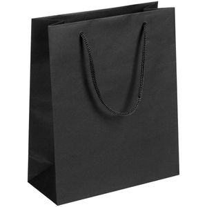 Пакет из бумаги Deep Black, 150 г/м². Выдерживает вес до 2 кг.