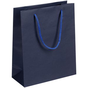 Пакет из бумаги Gentleman Blue, 150 г/м². Выдерживает вес до 2 кг.