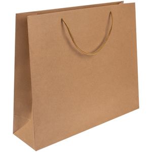 Пакет из бумаги Brown Kraft, 160 г/м⊃2;. Выдерживает вес до 2 кг.