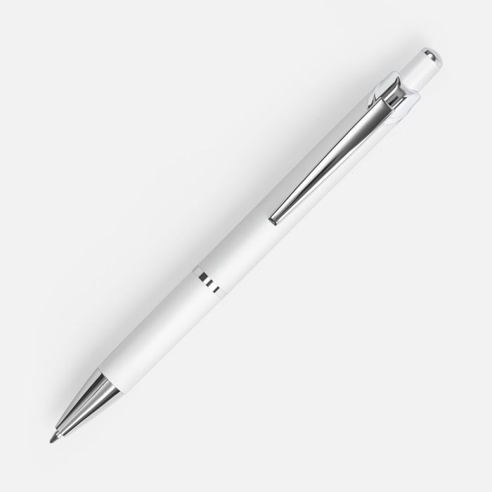 Ручка шариковая Chromos Soft Touch, белая