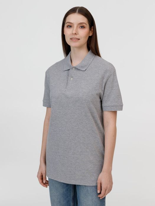 Рубашка поло унисекс Pacific, серый меланж
