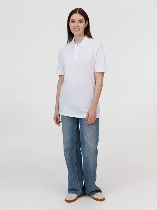 Рубашка поло унисекс Pacific, белая