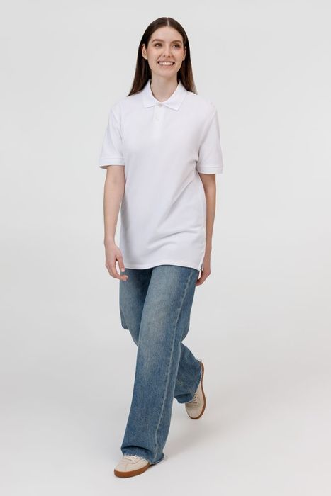 Рубашка поло унисекс Pacific, белая