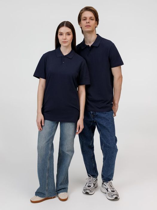 Рубашка поло унисекс Pulse, кобальт (темно-синяя)