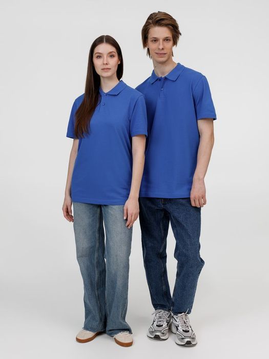 Рубашка поло унисекс Pulse, ярко-синяя (royal)