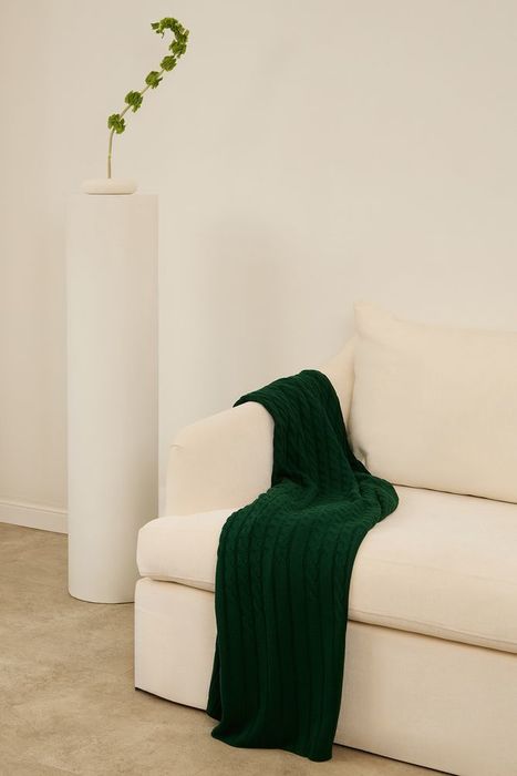 Плед Tressa, темно-зеленый