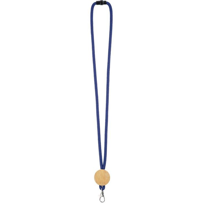Шнурок для бейджа Tube Wood, синий
