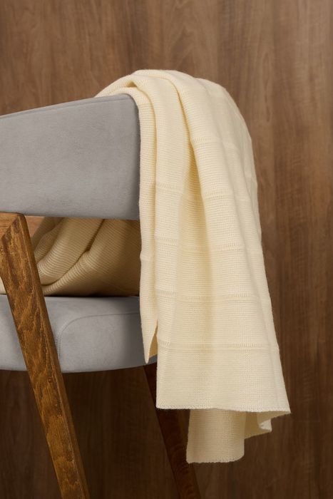 Плед Nessona Alpaca, белый (ванильный)