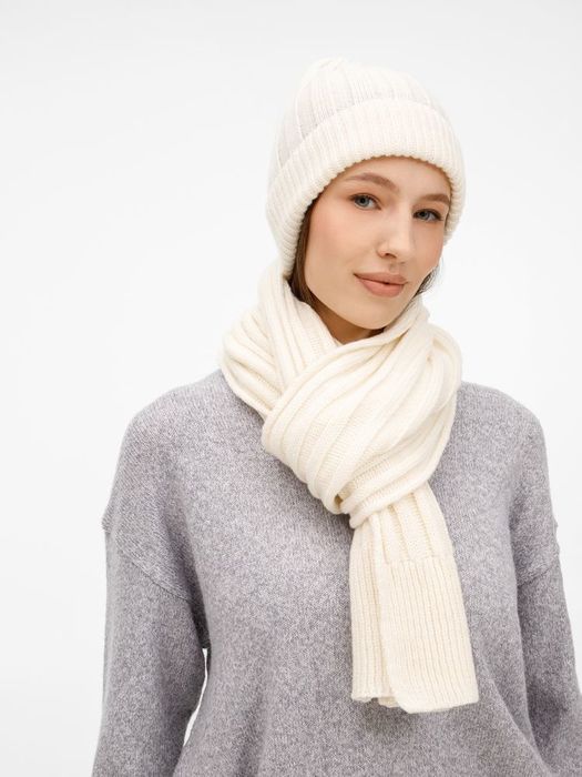 Шарф Bellish, белый (ванильный)