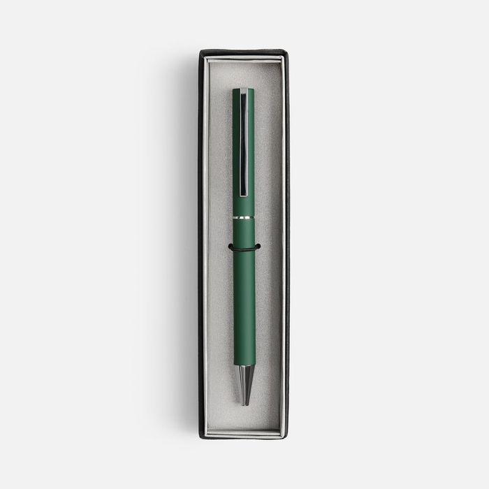 Ручка шариковая Blade Soft Touch в футляре, зеленая