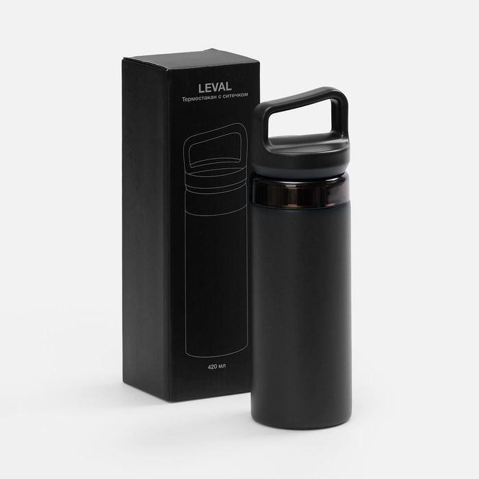 Термостакан Leval с ситечком, черный