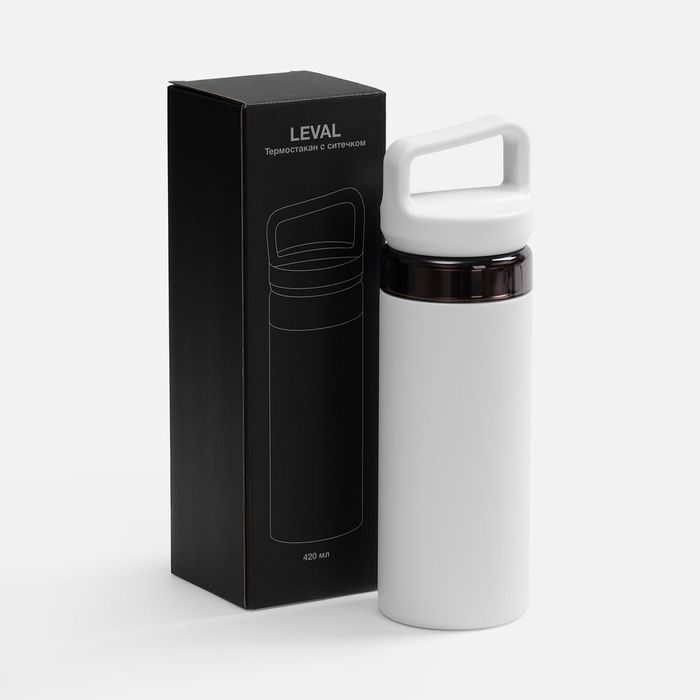 Термостакан Leval с ситечком, белый