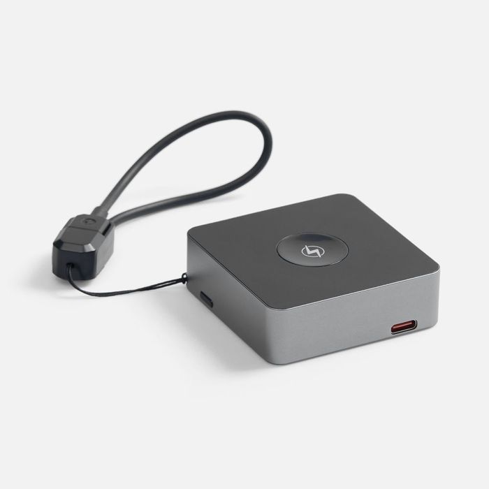 Внешний аккумулятор с беспроводной зарядкой Aura Power, серый