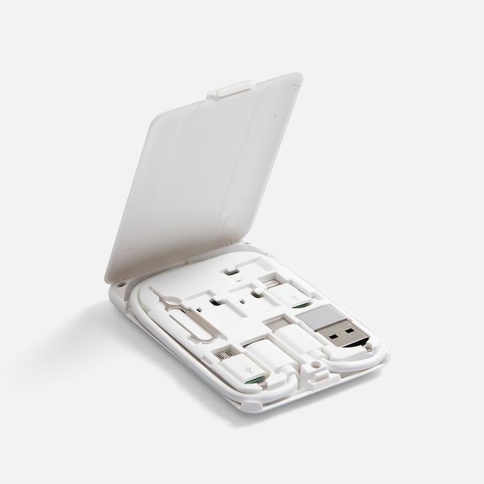 Органайзер с беспроводной зарядкой и набором адаптеров Octopod, белый