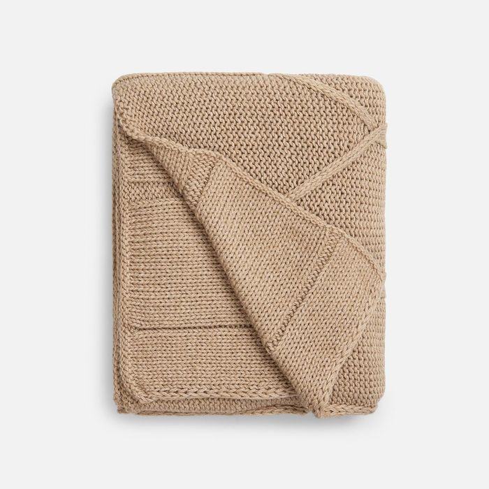 Плед Curve Verve, бежевый меланж