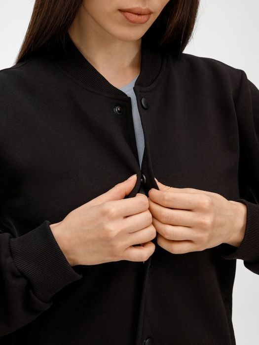 Бомбер унисекс Nuppu, черный