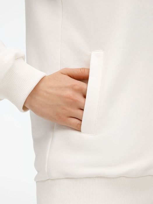 Бомбер унисекс Nuppu, молочно-белый