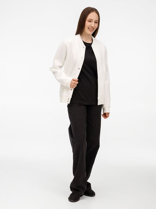 Бомбер унисекс AtmosWear, молочно-белый