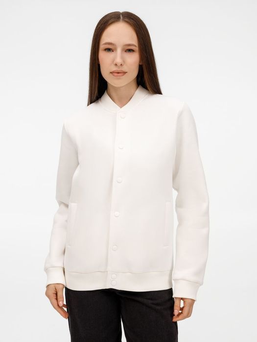 Бомбер унисекс AtmosWear, молочно-белый