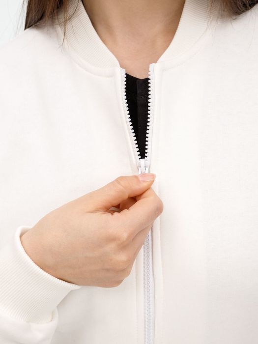 Бомбер унисекс Townie, молочно-белый