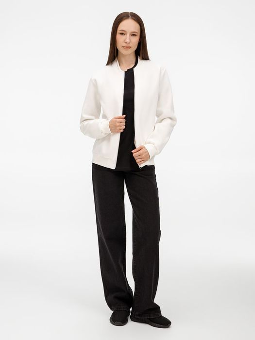 Бомбер унисекс Estado, молочно-белый