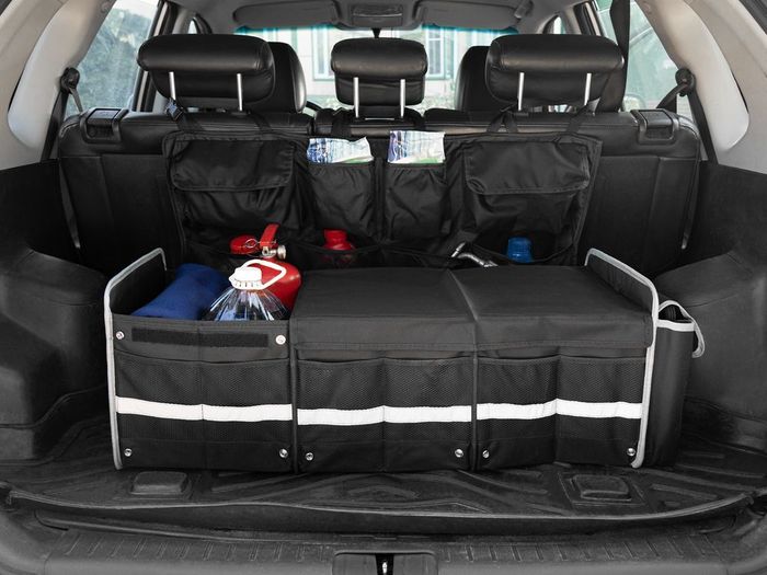 Органайзер в багажник с сумкой-холодильником Arranger, черный с серым