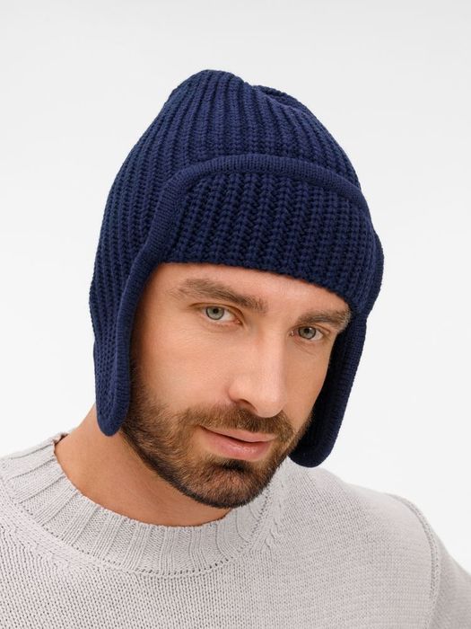 Шапка-ушанка Catch Match, темно-синяя