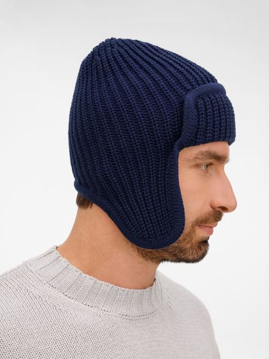 Шапка-ушанка Catch Match, темно-синяя