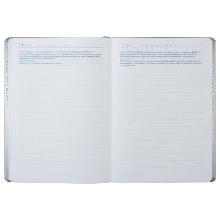 Ежедневник «Исторический», полудатированный, серебро