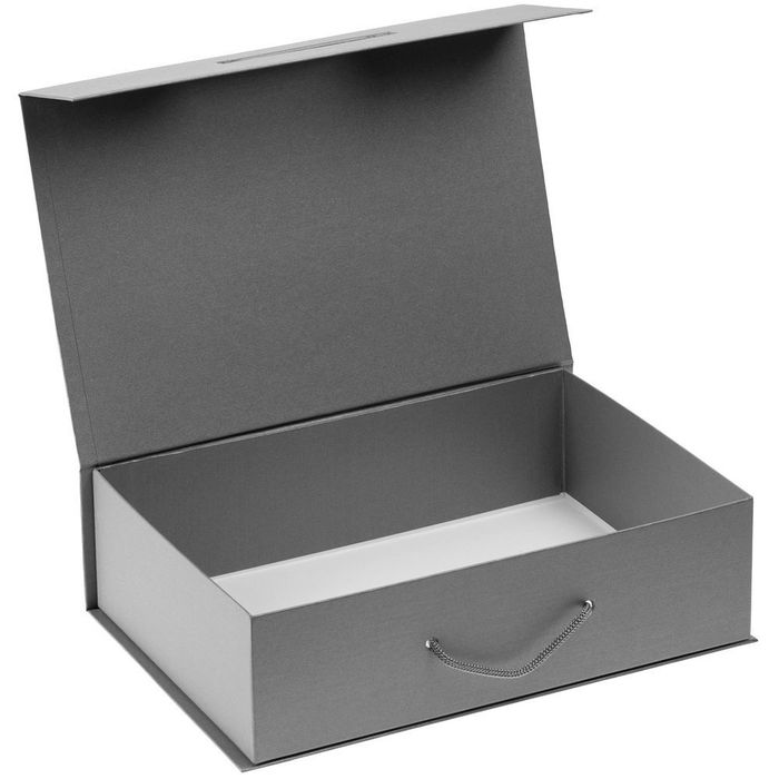 Коробка Case, подарочная, серебристая