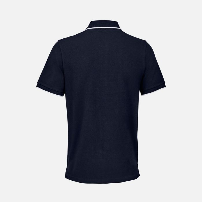 Рубашка поло унисекс Palermo, темно-синяя с белым