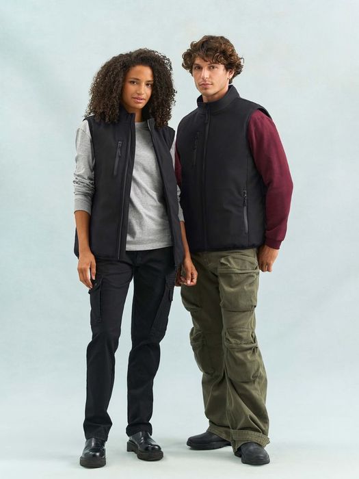 Жилет софтшелл унисекс Falcon BW, черный