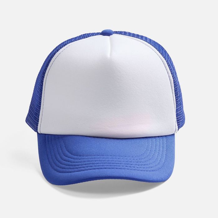 Бейсболка BUBBLE, синяя с белым