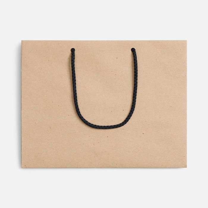 Пакет бумажный Stor, неокрашенный с черными ручками