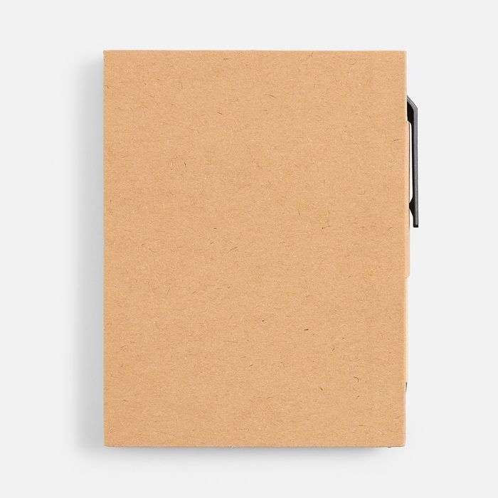 Мини-блокнот Eco Light с ручкой с черными элементами, ver.2