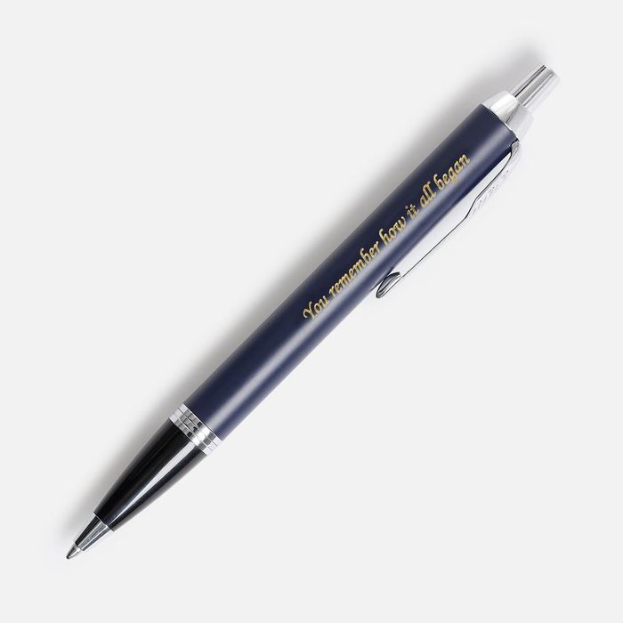 Ручка шариковая Parker IM Core Matte Blue CT, темно-синяя с черным