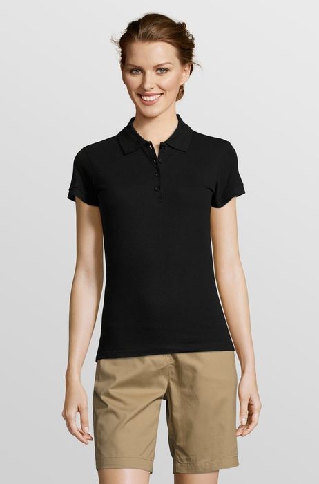 Рубашка поло женская PEOPLE 210, черная