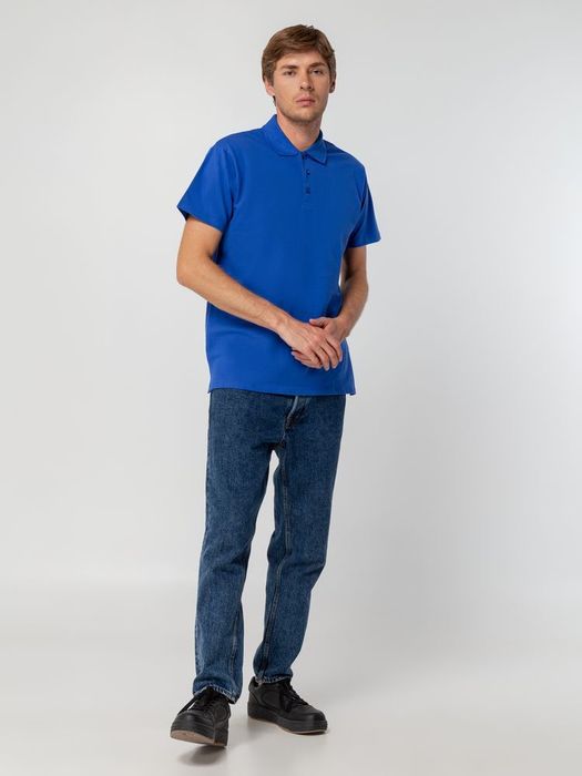 Рубашка поло мужская SPRING 210, ярко-синяя (royal)