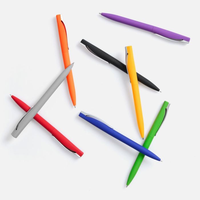 Ручка шариковая Pin Soft Touch, зеленая