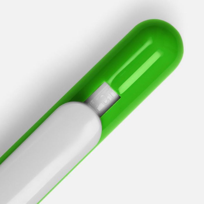 Ручка шариковая Slider, зеленая с белым