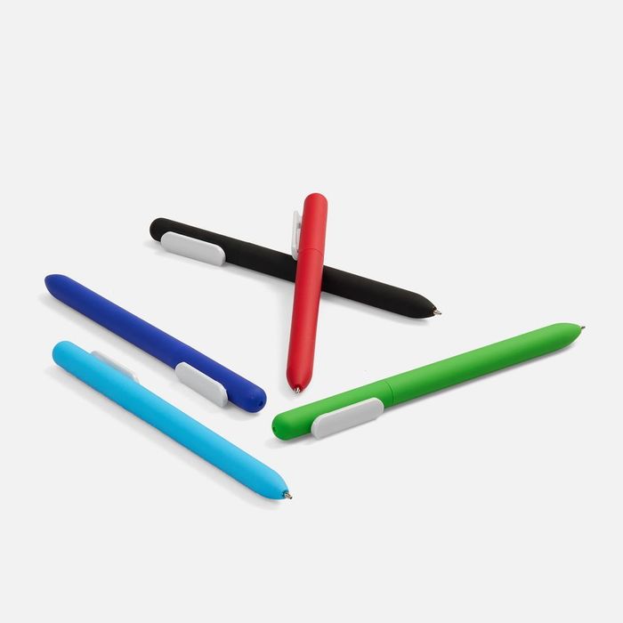 Ручка шариковая Slider Soft Touch, голубая с белым