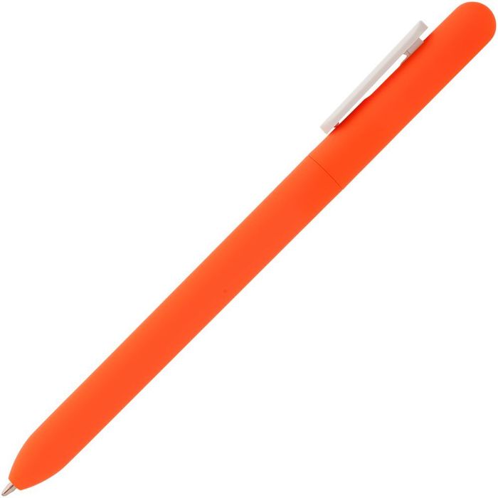 Ручка шариковая Slider Soft Touch, оранжевая с белым