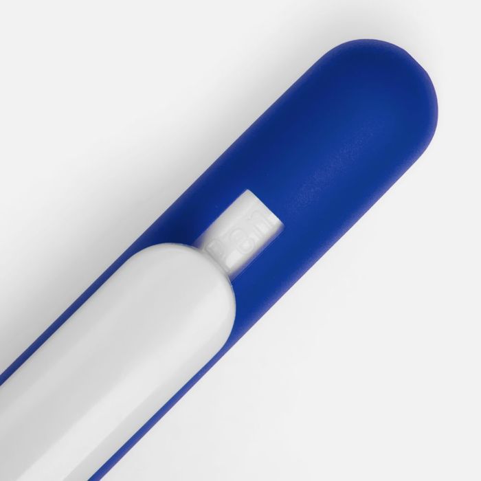 Ручка шариковая Slider Soft Touch, синяя с белым