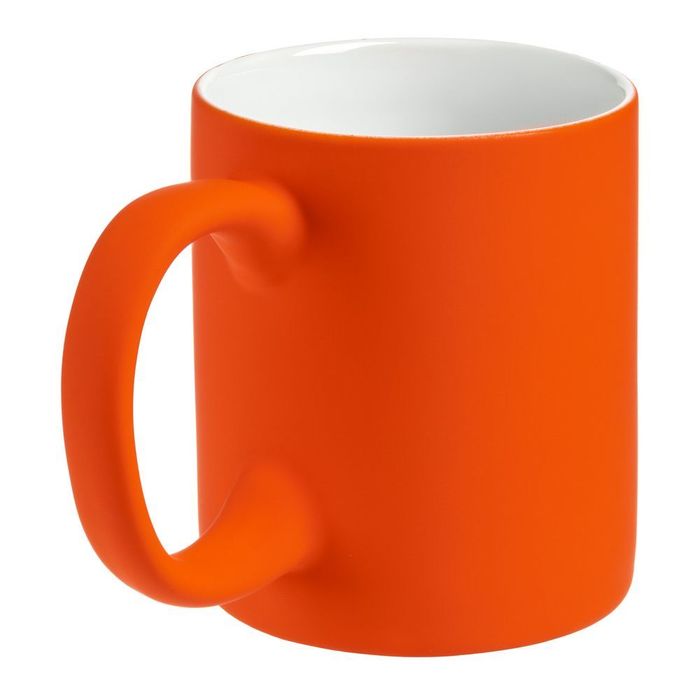 Кружка Sippy c покрытием софт-тач, оранжевая