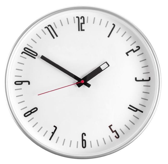 Часы настенные ChronoTop, с красной секундной стрелкой