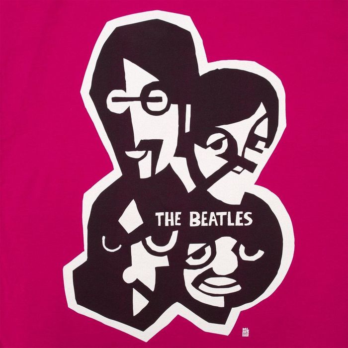 Набор «Меламед. The Beatles»: книга «111 портретов музыкантов» и футболка женская, ярко-розовая (фук