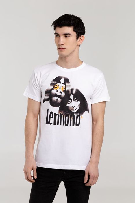 Набор «Меламед. John Lennon, Yoko Ono»: книга «111 портретов музыкантов» и футболка, белая